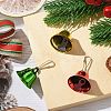 3Pcs 3 Colors Christmas Themed Iron Bell Pendant Decorations HJEW-JM02196-2