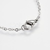 Brass Real Platinum Plated Cable Chains Charms Anklets AJEW-AN00231-03-4