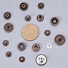 1Box Mixed Metal Jewelry Snap Fastener BUTT-WH0001-01-4