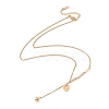 Initial Letter G with Long Chain Tassel Pendant Necklace STAS-D184-05G-3