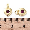 Brass Micro Pave Cubic Zirconia Charms KK-C051-07G-05-3