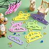 CHGCRAFT 40Pcs 4 Colors Bowknot & Star Pattern Plastic Doll Clothes Hangers DIY-CA0003-48-4