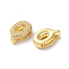 Rack Plating Brass Micro Pave Cubic Zirconia Slide Charms KK-C084-34G-Q-2