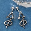 Snake 316 Surgical Stainless Steel Dangle Belly Button Rings EJEW-G416-18D-AS-3