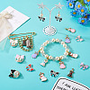 Pandahall 26Pcs 13 Styles Alloy Enamel with Crystal Rhinestone Pendants ENAM-TA0001-68-15