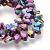 Electroplate Non-Magnetic Synthetic Hematite Beads Strands G-M359-01B-1