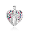 Brass Micro Pave Colorful Cubic Zirconia Pendants ZIRC-OY001-04P-1