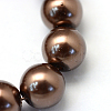 Baking Painted Pearlized Glass Pearl Round Bead Strands X-HY-Q003-14mm-52-3