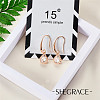 SHEGRACE Brass Cubic Zirconia Dangle Earrings JE100B-5pcs-7