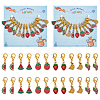 Fruit Alloy Enamel Pendant Locking Stitch Markers HJEW-AB00132-1