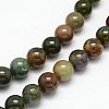 Natural Indian Agate Round Beads Strands G-F243-01-4mm-2