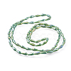 Electroplated Glass Beads Strands EGLA-L015-FR-B-4