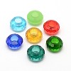 Faceted Glass Rondelle Large Hole European Beads X-GLAA-O004-M-1