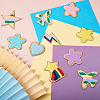 PandaHall Jewelry 17 Styles Towel Cloth Computerized Embroidery Cloth Iron On/Sew On Patches DIY-PJ0001-31-13