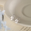 999 Fine Silver Leaf Cuff Earrings EJEW-P296-08P-4