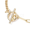 Brass Heart Charm Bracelets BJEW-JB09843-3