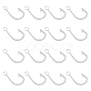 DICOSMETIC 16Pcs 201 Stainless Steel Hook Clasps STAS-DC0010-65-1