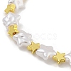 Rack Plating Brass and ABS Imitation Pearl Bracelets BJEW-B106-14G-2