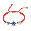 10Pcs 10 Style Resin Evil Eye Braided Bead Bracelets Set BJEW-JB08339-4