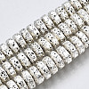 Electroplated Natural Lava Rock Beads Strands X-G-T114-67S-3