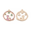 Alloy Enamel Pendants ENAM-M052-04G-2