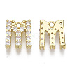Brass Micro Pave Cubic Zirconia Charms X-KK-T060-05-M-G-NF-2