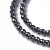 Non-magnetic Synthetic Hematite Beads Strands G-F596-19-3mm-3