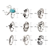 9Pcs 9 Style Adjustable Alloy Finger Rings RJEW-LS0001-16AS-3