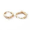 Brass Huggie Hoop Earring Findings KK-E783-09G-1