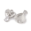 Brass Micro Pave Clear Cubic Zirconia Charms KK-L212-16P-2