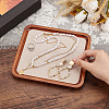 Wood Jewelry Storage Tray with Velvet Mat Inside ODIS-WH0017-082B-3