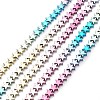 Rainbow Color Electroplate Non-magnetic Synthetic Hematite Beads Strands G-L489-I01-1