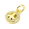 Brass Micro Pave Cubic Zirconia Pendants KK-H475-29A-01G-2