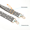Two Tone Rhombus Pattern Polyester Braided Adjustable Bag Handles FIND-WH0129-27A-5