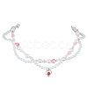 Alloy Heart Pendant Necklace NJEW-FZ00004-11-3