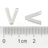 304 Stainless Steel Letter Charms STAS-O072-V-3