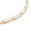 Brass Micro Pave Cubic Zirconia Link Tennis Necklaces for Women NJEW-T013-01G-08-3