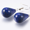 Natural Lapis Lazuli Dangle Earrings X-EJEW-P143-C05-2