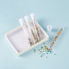 Clear Tube Plastic Bead Containers with Lid C065Y-7