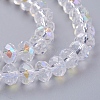 1 Strand Electroplate Glass Beads Strands X-EGLA-J047-8x6mm-AB03-1