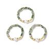 Natural Moss Agate Stretch Rings RJEW-C090-02G-1