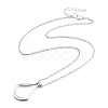 Minimalist Open Teardrop Alloy Pendant Necklace for Women NJEW-I113-01P-2