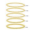 Round Brass Beaded Stretch Bracelets BJEW-JB05982-2