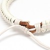 Trendy Unisex Casual Style Leather Wrapped PU Leather Bracelets BJEW-L308-19-3