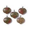 Natural Unakite Pendants G-G956-D02-1