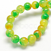 Two Tone Natural White Jade Bead Strands G-R165-8mm-01-2