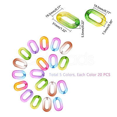 Two Tone Transparent Acrylic Linking Rings OACR-PH0001-41-1