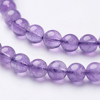 Natural Amethyst Beads Strand X-GSR6mmC062-1