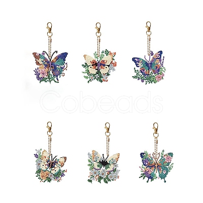 Flower Butterfly DIY Pendant Decoration Kits PW-WG37881-01-1