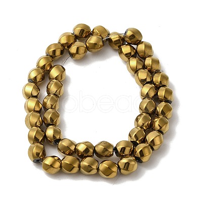 Electroplated Synthetic Magnetic Hematite Beads Strands G-I364-J01-01-1